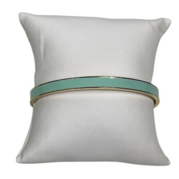 My Badass Girl Gang Semi-Open Cuff Bracelet Engraved Message Blue Gold tone - Picture 1 of 10